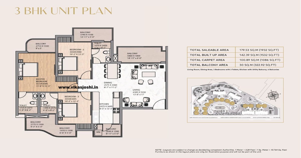 Eternia 3 bhk Unit Plan Eternia 3 bhk Unit Plan