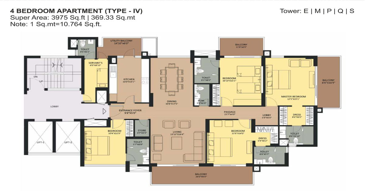 Ambience Creacion 4 Bhk Apartment Ambience Creacion 4 Bhk Apartment